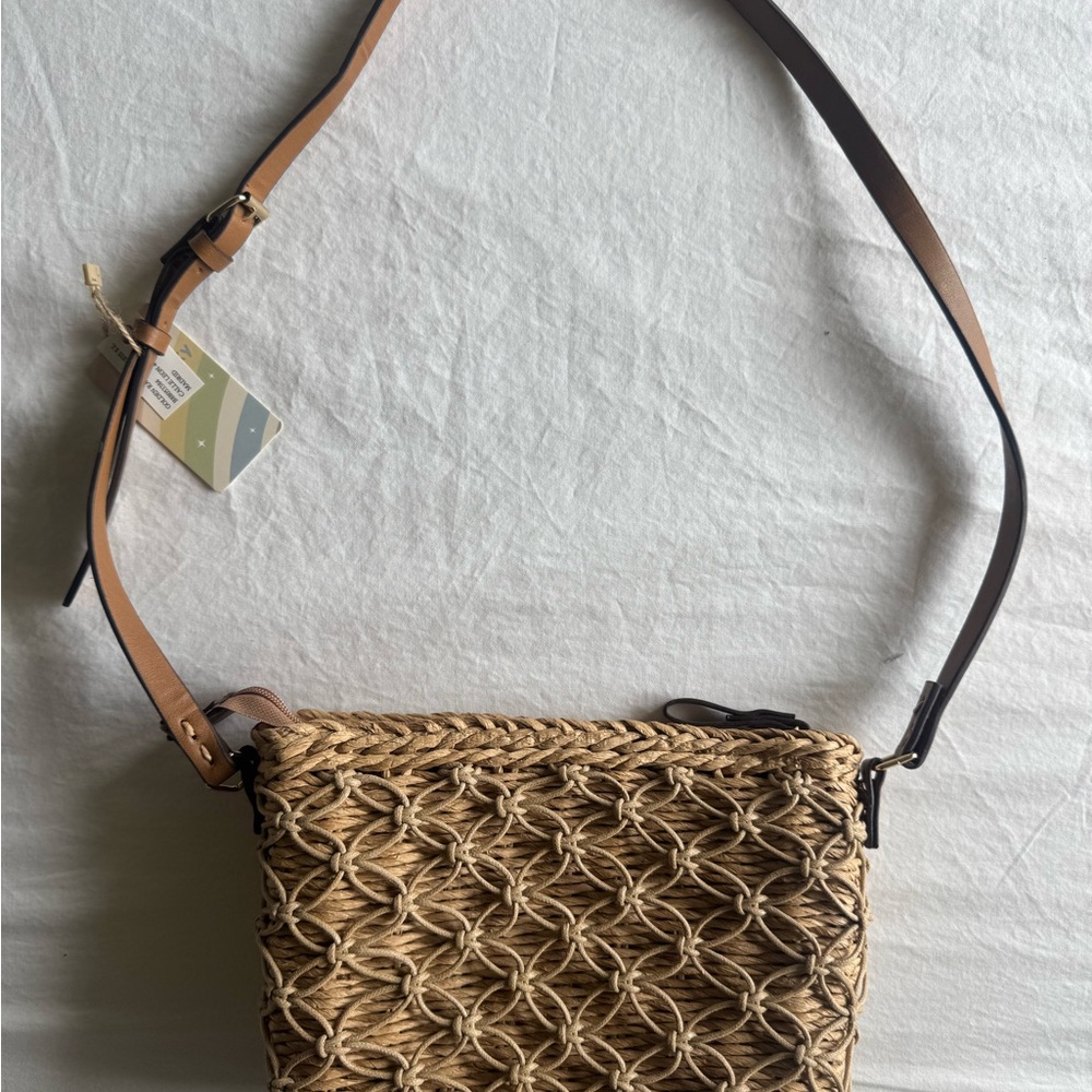 Local European Hand-Made Braided Brown Crossbody Bag